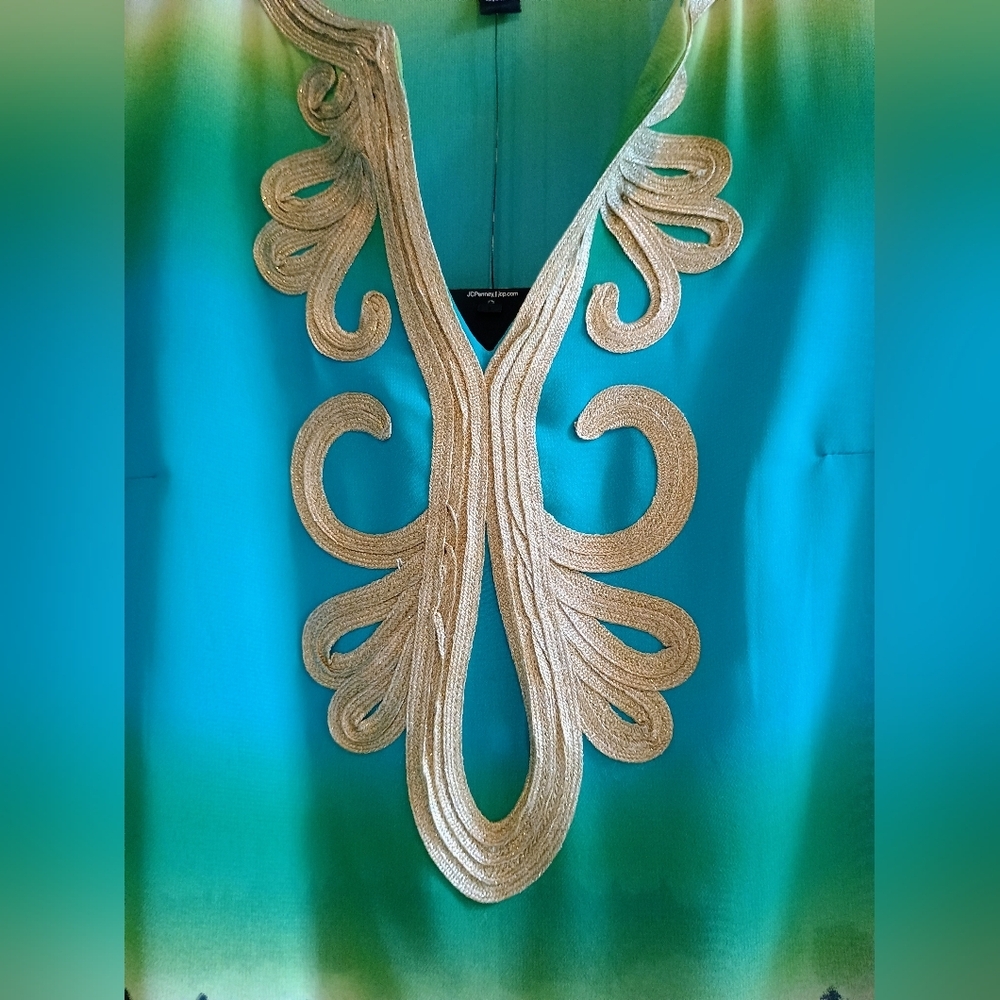 NEW WITH TAGS Nicole by Nicole Miller Tunic Size Small Vibrant With Embroidery - Picture 3 of 13